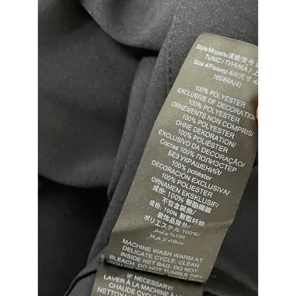 Tory Burch Womens Tunic Top sz 4 navy blue Embroidered Popover Blouse Boho NWT - Picture 7 of 14